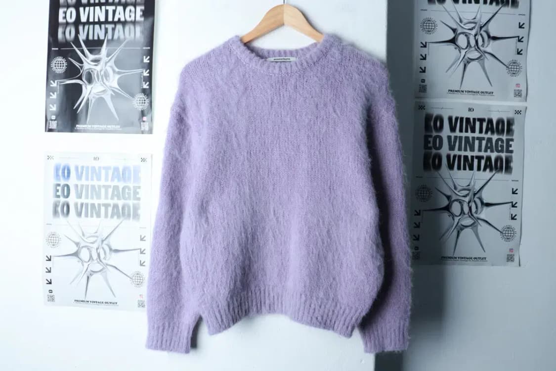 W(F) 앤써이즈예스 니트 모헤어 퍼플 키치-16B8C 상품이미지2