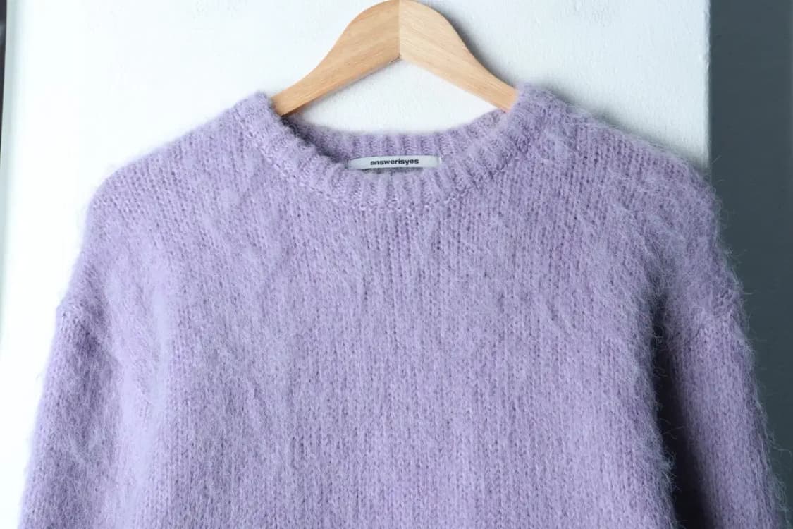 W(F) 앤써이즈예스 니트 모헤어 퍼플 키치-16B8C 상품이미지3