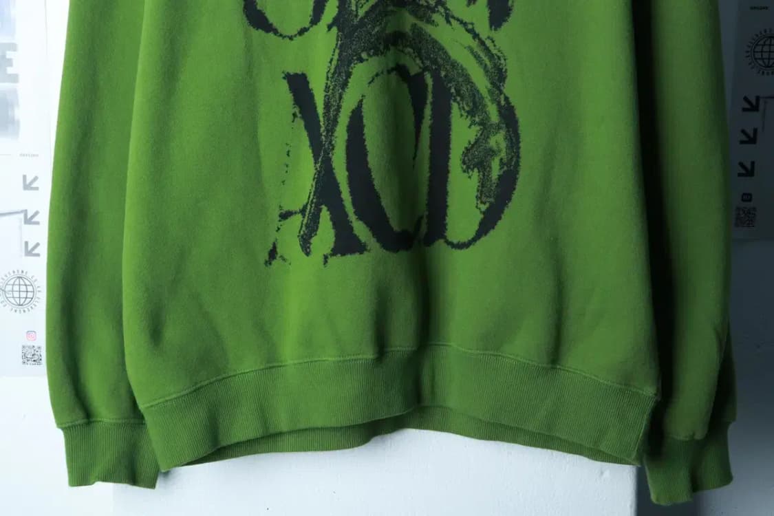 (S-M) 슬로우애시드 맨투맨 티셔츠 스트릿 연그린 기모-16ADB 상품이미지4