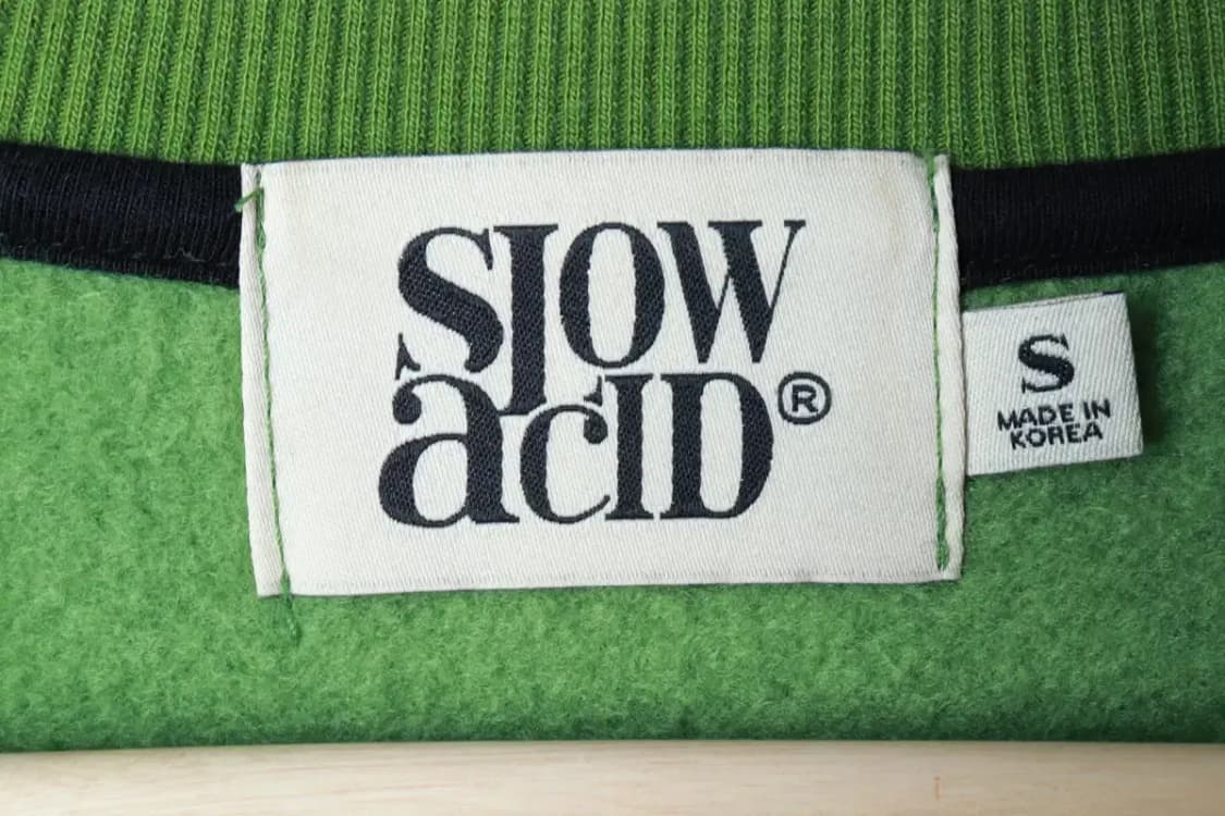 (S-M) 슬로우애시드 맨투맨 티셔츠 스트릿 연그린 기모-16ADB 상품이미지5