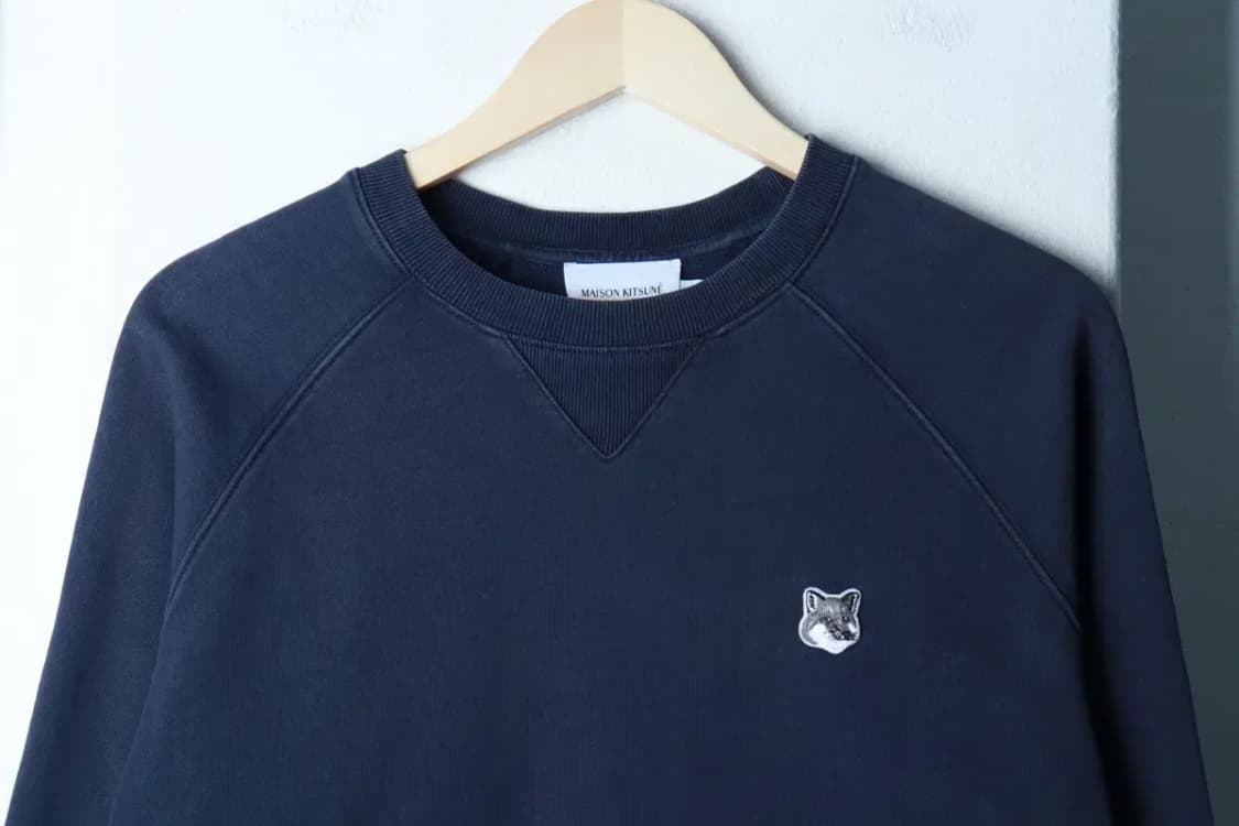 (M) 메종키츠네 맨투맨 티셔츠 폭스헤드 네이비-16ADD 상품이미지3