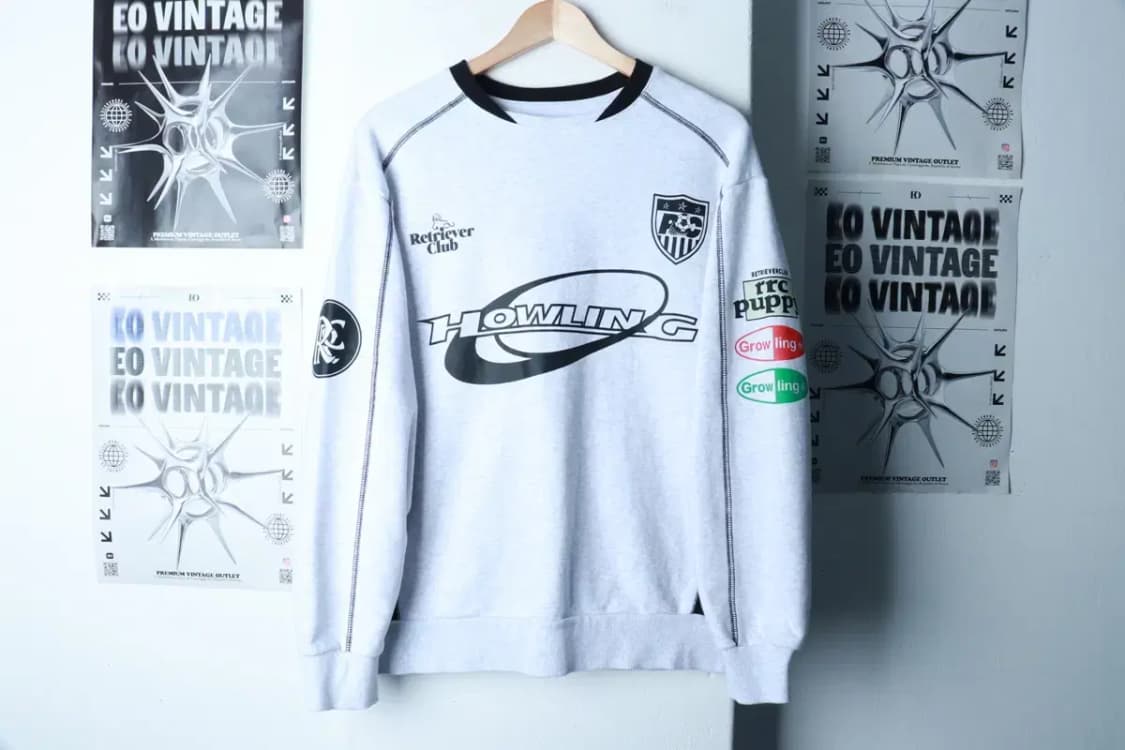 (M-L) 리트리버클럽 맨투맨 티셔츠 멜란지 블록코어 올드스쿨-16ADF 상품이미지2