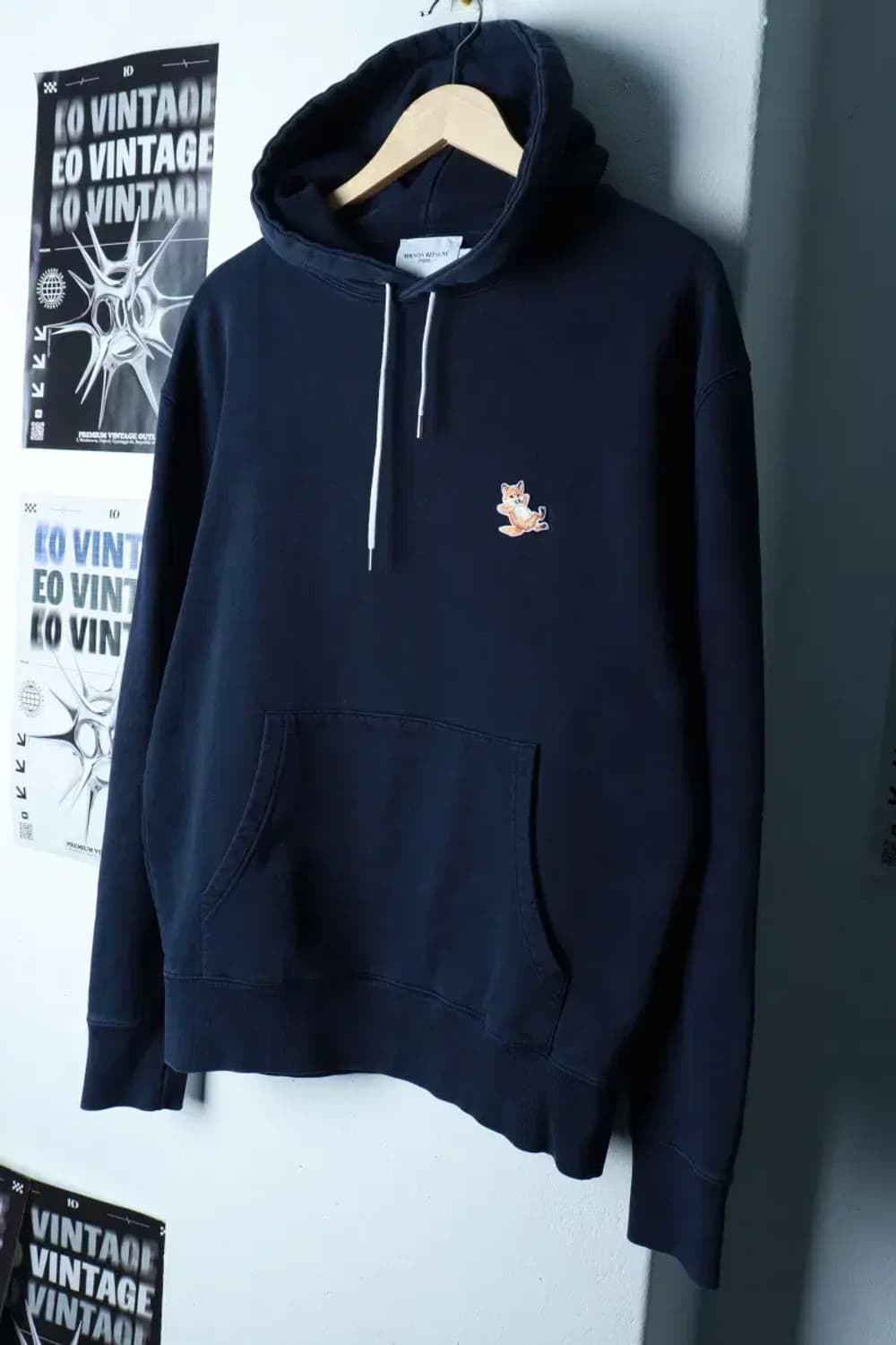 (L-XL) 메종키츠네 후드티셔츠 칠랙스 폭스 네이비-16AE2 상품이미지1