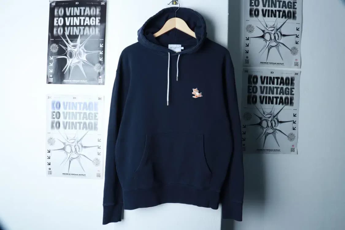 (L-XL) 메종키츠네 후드티셔츠 칠랙스 폭스 네이비-16AE2 상품이미지2