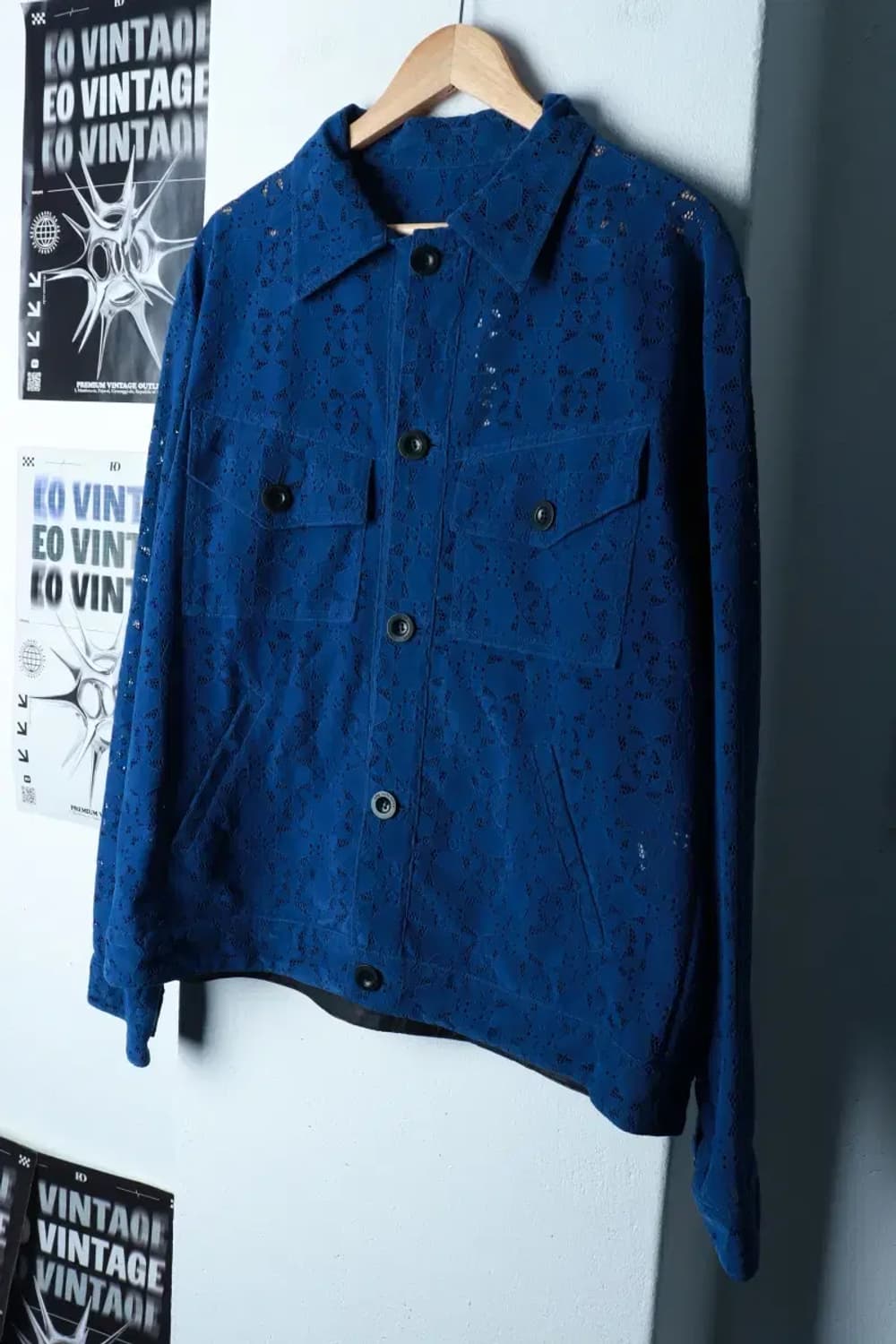 (L-XL) 앤더슨벨 집업 바람막이 점퍼자켓 레더 세무 블루-16AE7 상품이미지1