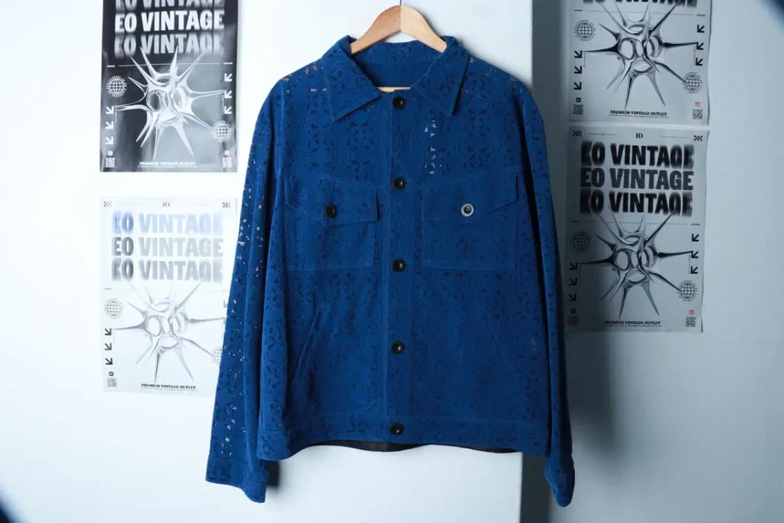 (L-XL) 앤더슨벨 집업 바람막이 점퍼자켓 레더 세무 블루-16AE7 상품이미지2