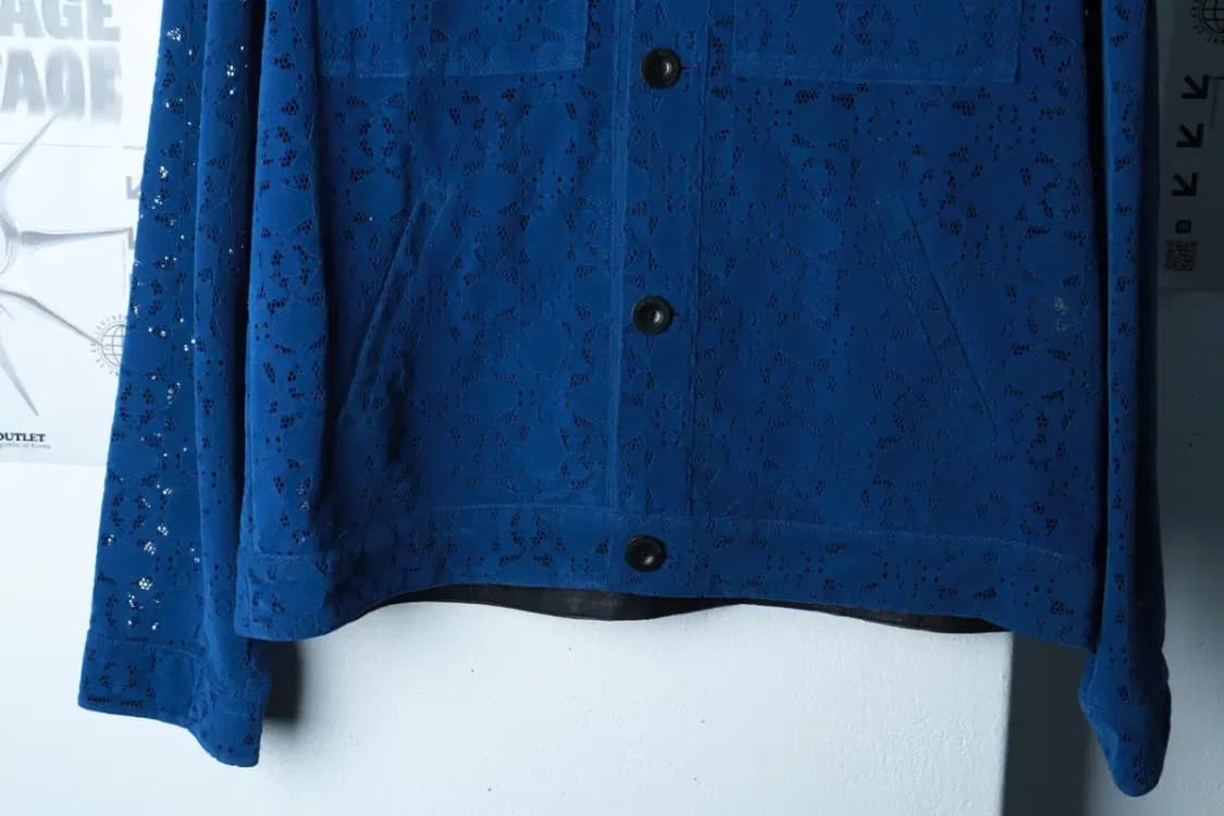 (L-XL) 앤더슨벨 집업 바람막이 점퍼자켓 레더 세무 블루-16AE7 상품이미지4