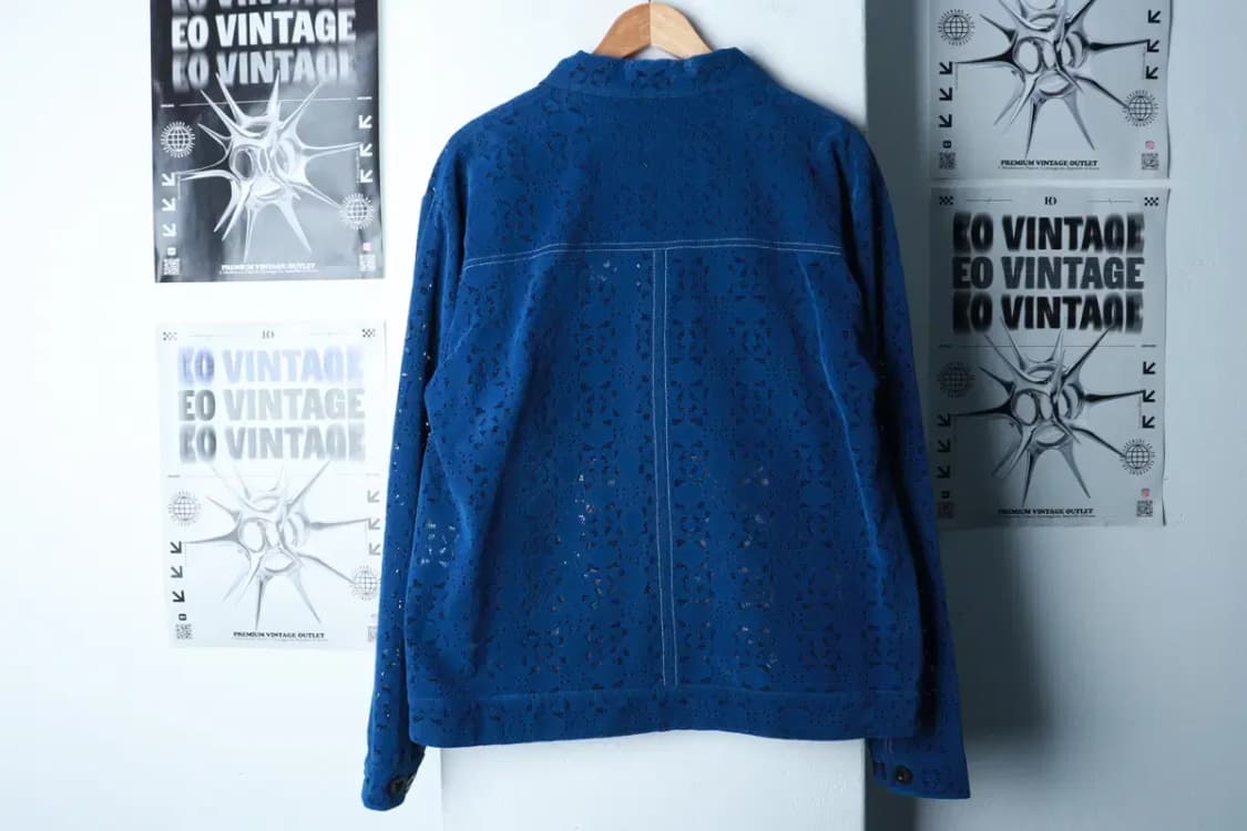 (L-XL) 앤더슨벨 집업 바람막이 점퍼자켓 레더 세무 블루-16AE7 상품이미지5