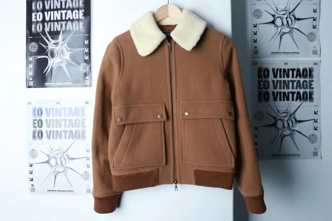 W(XL) APC 아페쎄 집업 바람막이 점퍼자켓 봄버 브라운-16AF4 상품이미지2