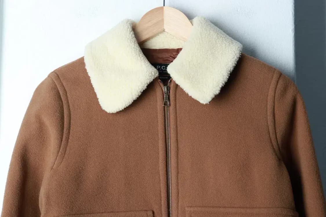 W(XL) APC 아페쎄 집업 바람막이 점퍼자켓 봄버 브라운-16AF4 상품이미지3