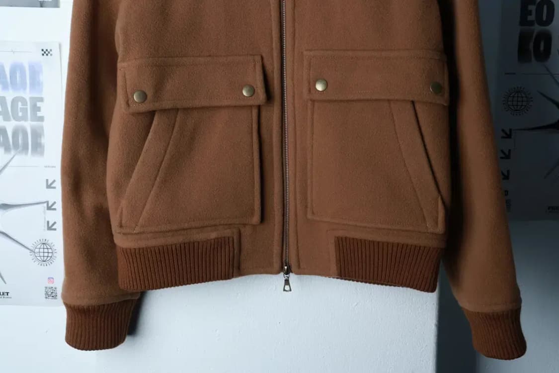 W(XL) APC 아페쎄 집업 바람막이 점퍼자켓 봄버 브라운-16AF4 상품이미지4