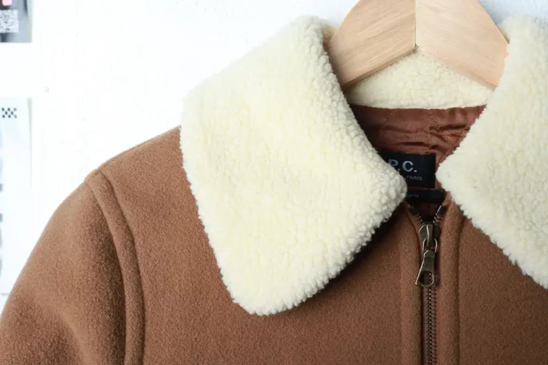 W(XL) APC 아페쎄 집업 바람막이 점퍼자켓 봄버 브라운-16AF4 상품이미지5