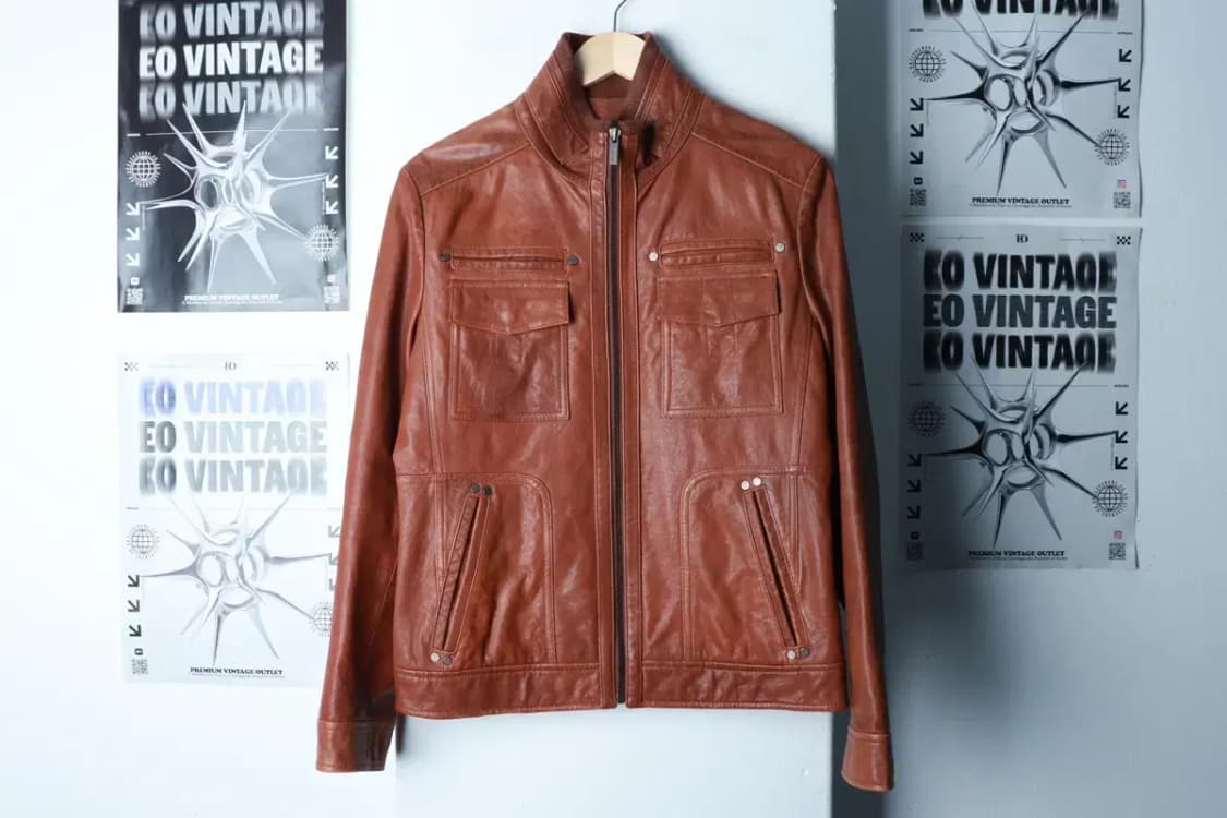 (M) 더클래스 집업 바람막이 점퍼자켓 리얼레더 램스킨 브라운-16AF6 상품이미지2