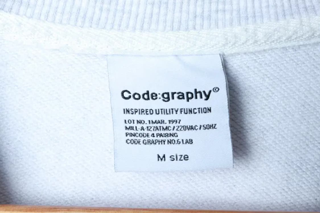 (M-L) 코드그라피 맨투맨 티셔츠 빅로고 멜란지 올드스쿨-16AFD 상품이미지6