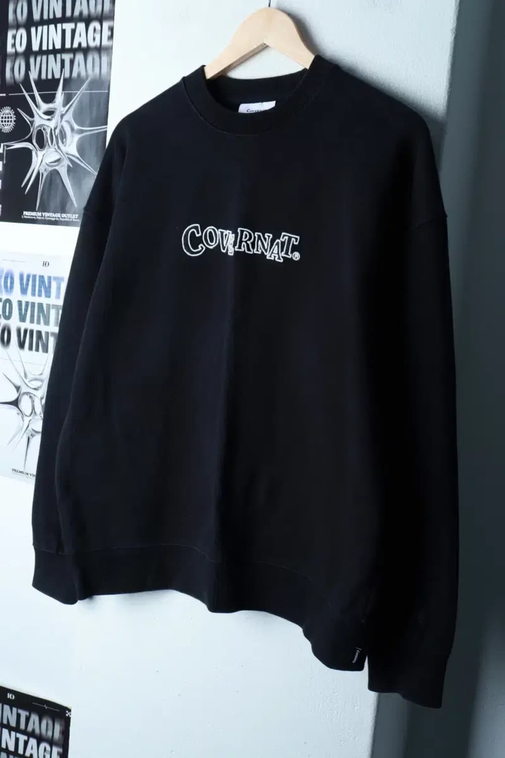 (M-L) 커버낫 맨투맨 티셔츠 사용감 블랙 올드스쿨-16B00 상품이미지1