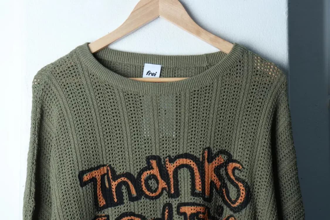 (L-XL) 프레이 니트 빅로고 그린 스트릿 연예인 다수착용-16C8B 상품이미지3