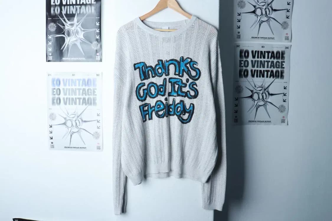 (L-XL) 프레이 니트 빅로고 화이트 스트릿 연예인 다수착용-16C8C 상품이미지2