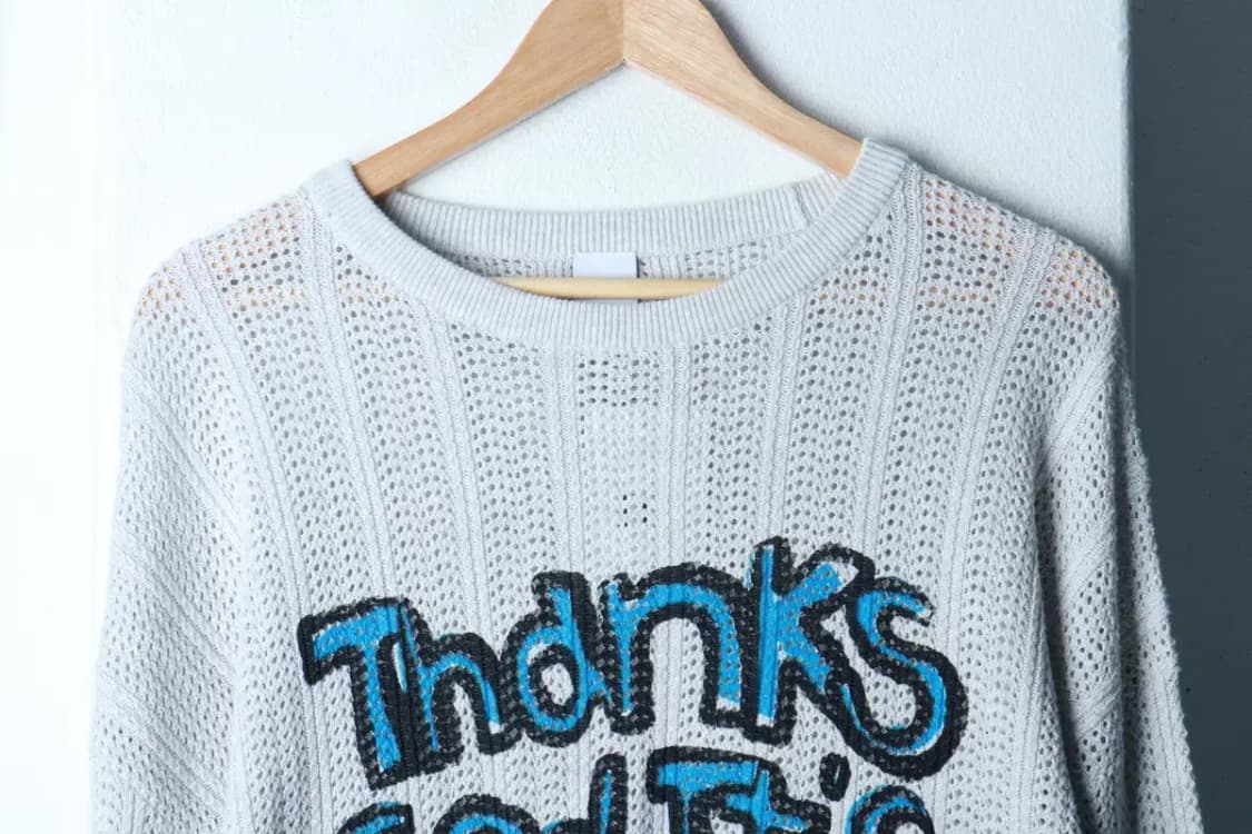 (L-XL) 프레이 니트 빅로고 화이트 스트릿 연예인 다수착용-16C8C 상품이미지3