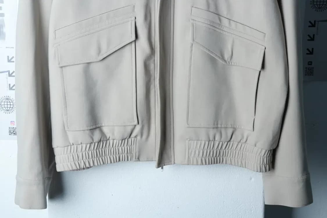 (L-XL) 드로우핏 집업 바람막이 점퍼자켓 블루종 베이지-16C8F 상품이미지4