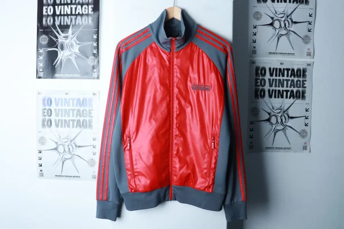 (XL) 아디다스 집업 바람막이 점퍼자켓 00년대 져지 레드-16C91 상품이미지2