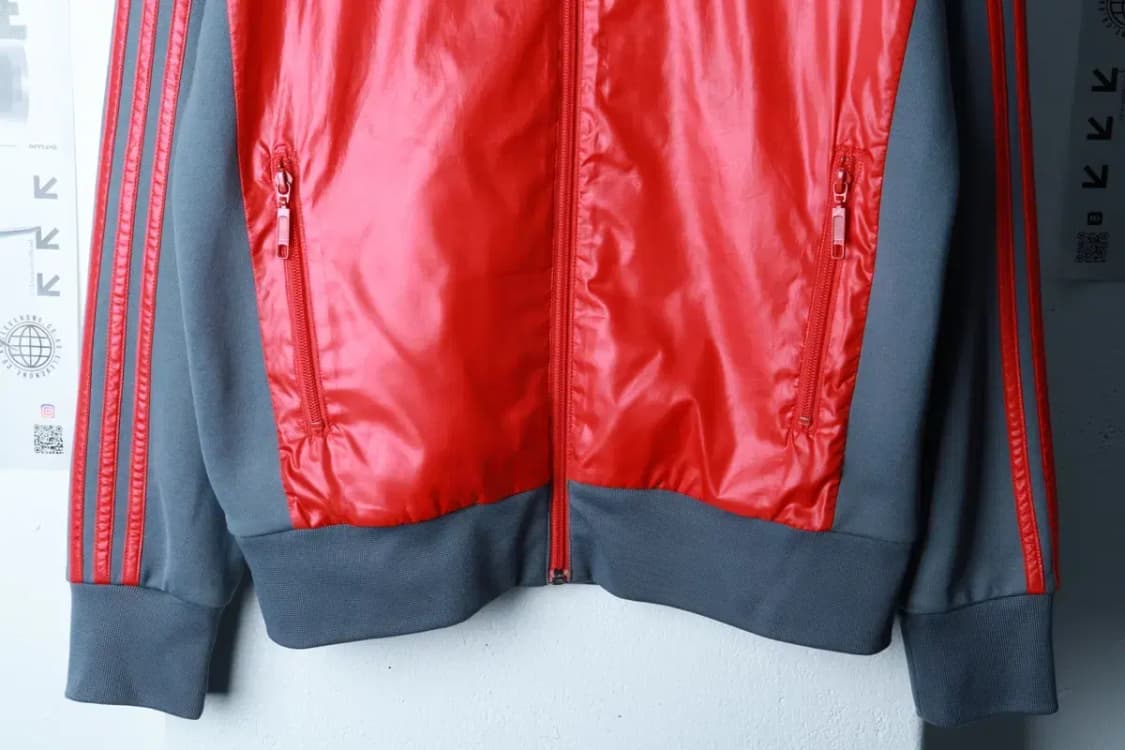 (XL) 아디다스 집업 바람막이 점퍼자켓 00년대 져지 레드-16C91 상품이미지4