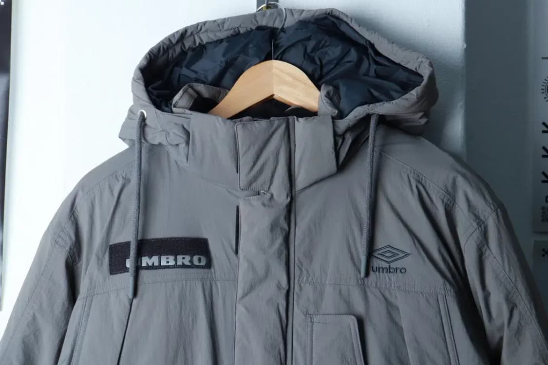 (S-M) 엄브로 패딩 점퍼자켓 구스다운 그레이 롱 올드스쿨-16C94 상품이미지3