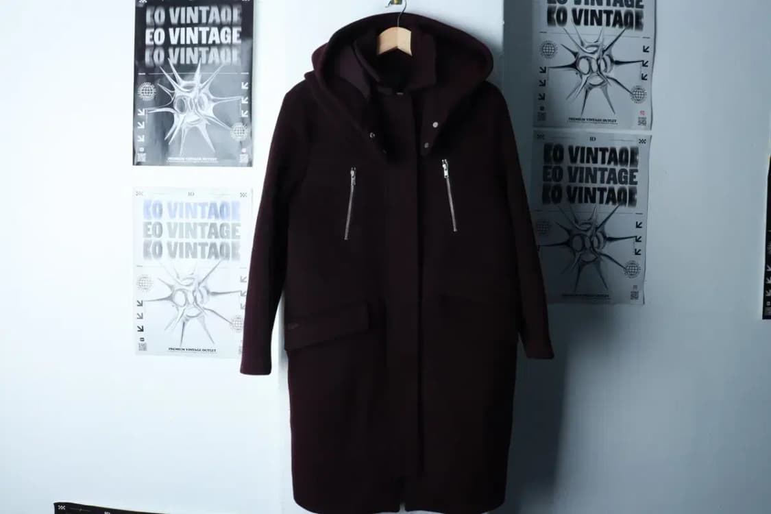 W(L-XL) 라코스테 코트자켓 캐시미어 후드 딥퍼플-16C9A 상품이미지2