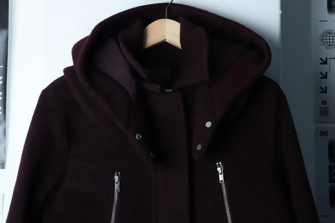 W(L-XL) 라코스테 코트자켓 캐시미어 후드 딥퍼플-16C9A 상품이미지3