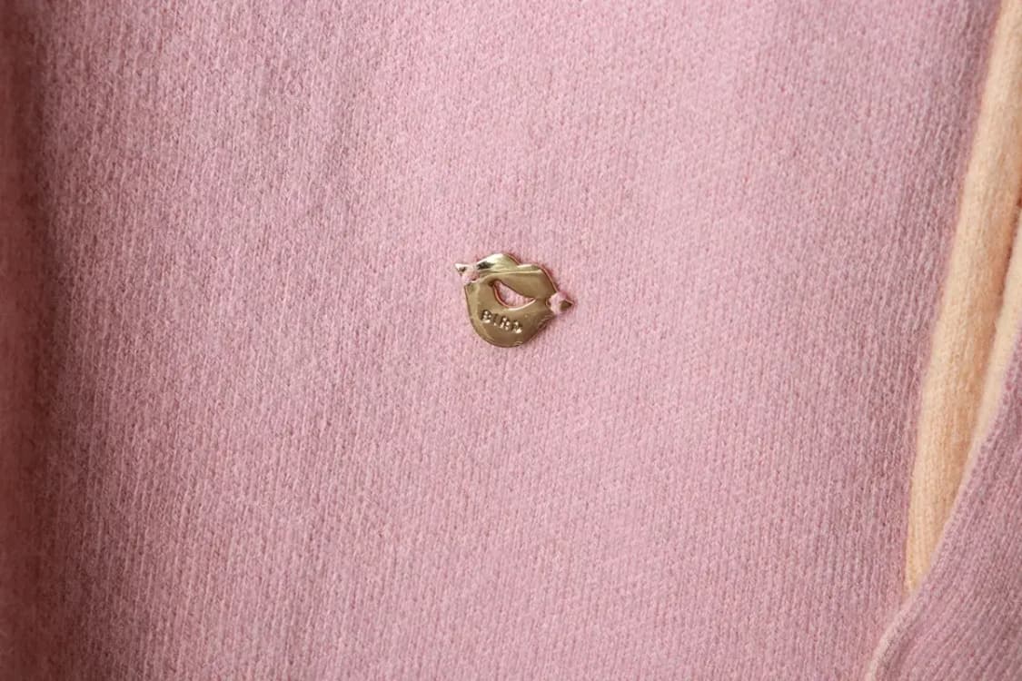 W(F) 쥬시꾸뛰르 니트 가디건 한섬 버드라인 연핑크 울 롱-16C9C 상품이미지5