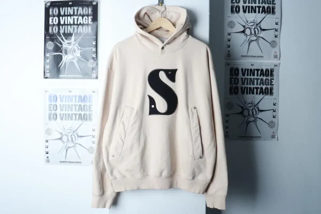 (XL-2XL) 새터 후드티셔츠 빅로고 베이지 놈코어 리벳-16C9D 상품이미지2