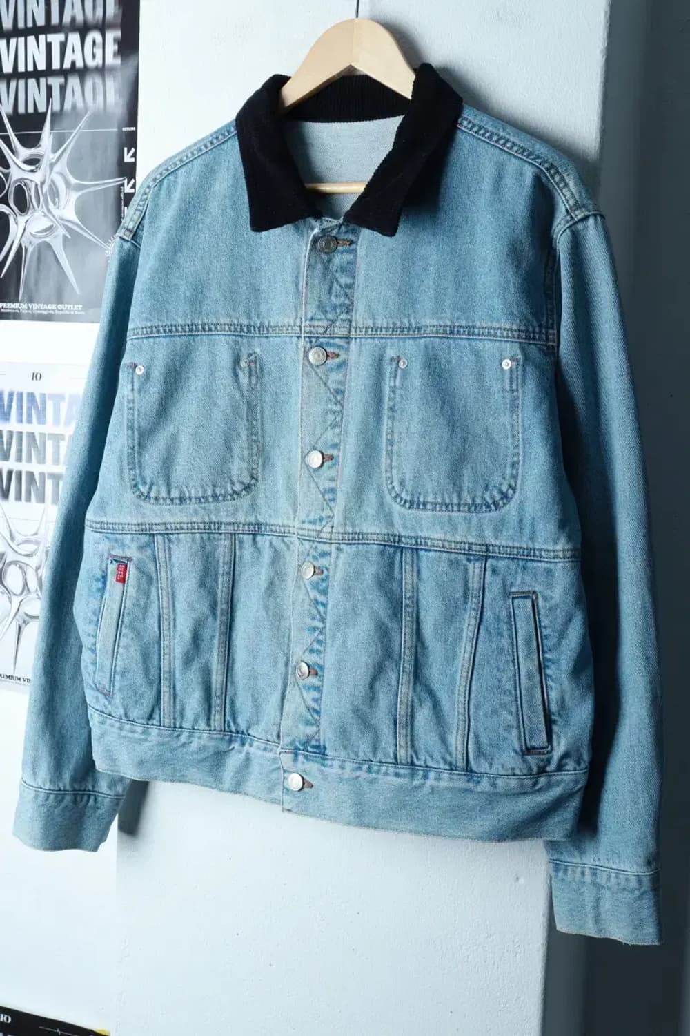 (L-XL) 앤더슨벨 집업 바람막이 점퍼자켓 데님 청 트러커-16C9E 상품이미지1