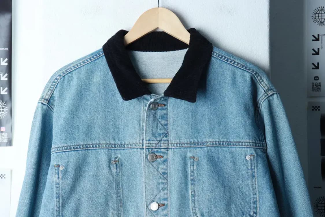 (L-XL) 앤더슨벨 집업 바람막이 점퍼자켓 데님 청 트러커-16C9E 상품이미지3