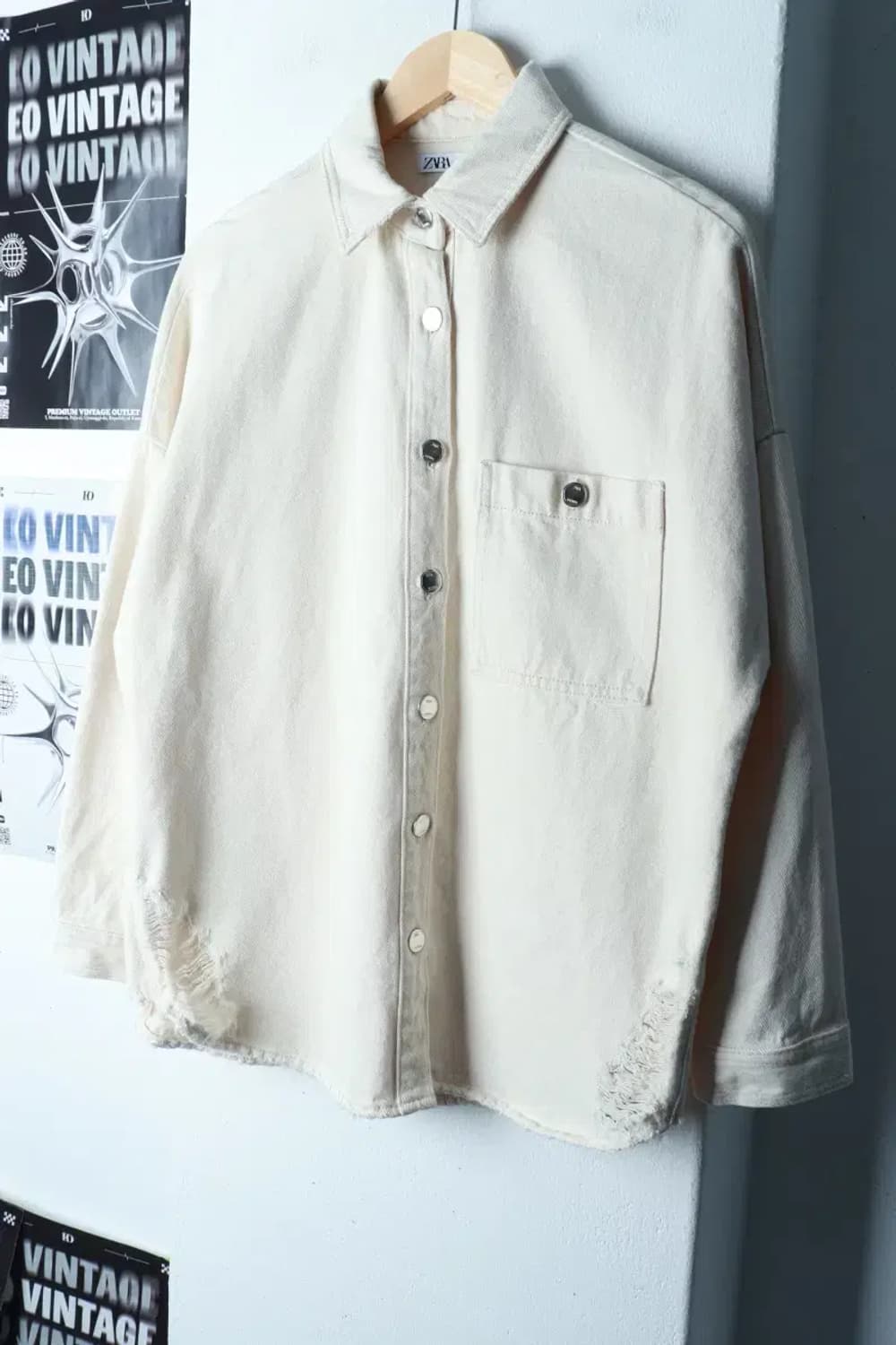 W(S-M) 자라 집업 바람막이 점퍼자켓 트러커 그런지-16C9F 상품이미지1