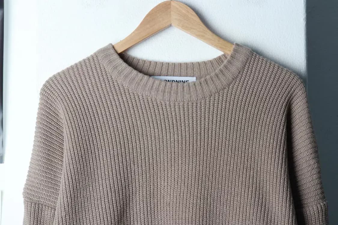 (XL) 블론드나인 니트 루즈핏 브라운 무지-16CA3 상품이미지3