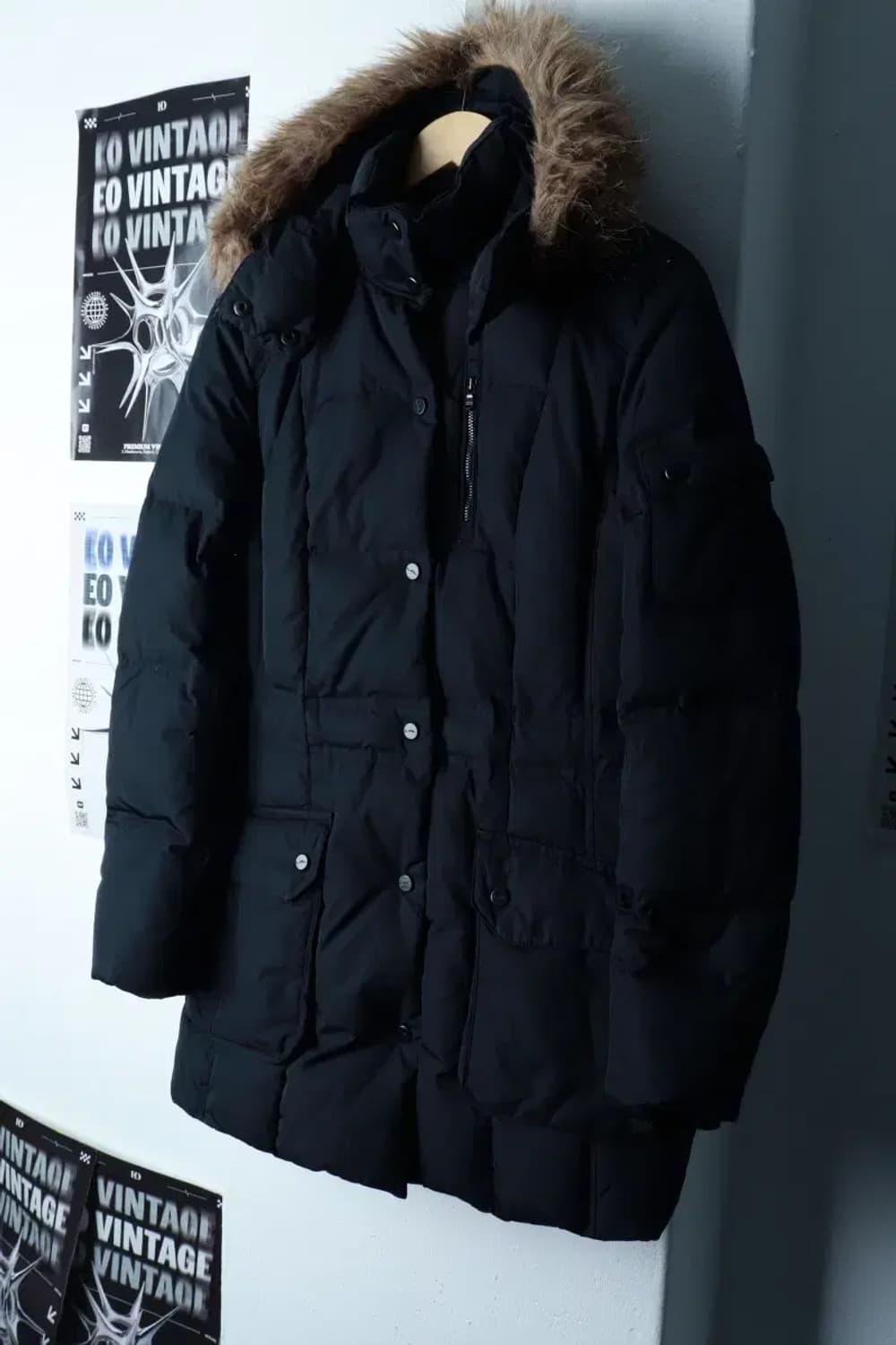 W(XS-S) 폴로 랄프로렌 패딩 점퍼자켓 덕다운 블랙 롱 퍼-16CA7 상품이미지1