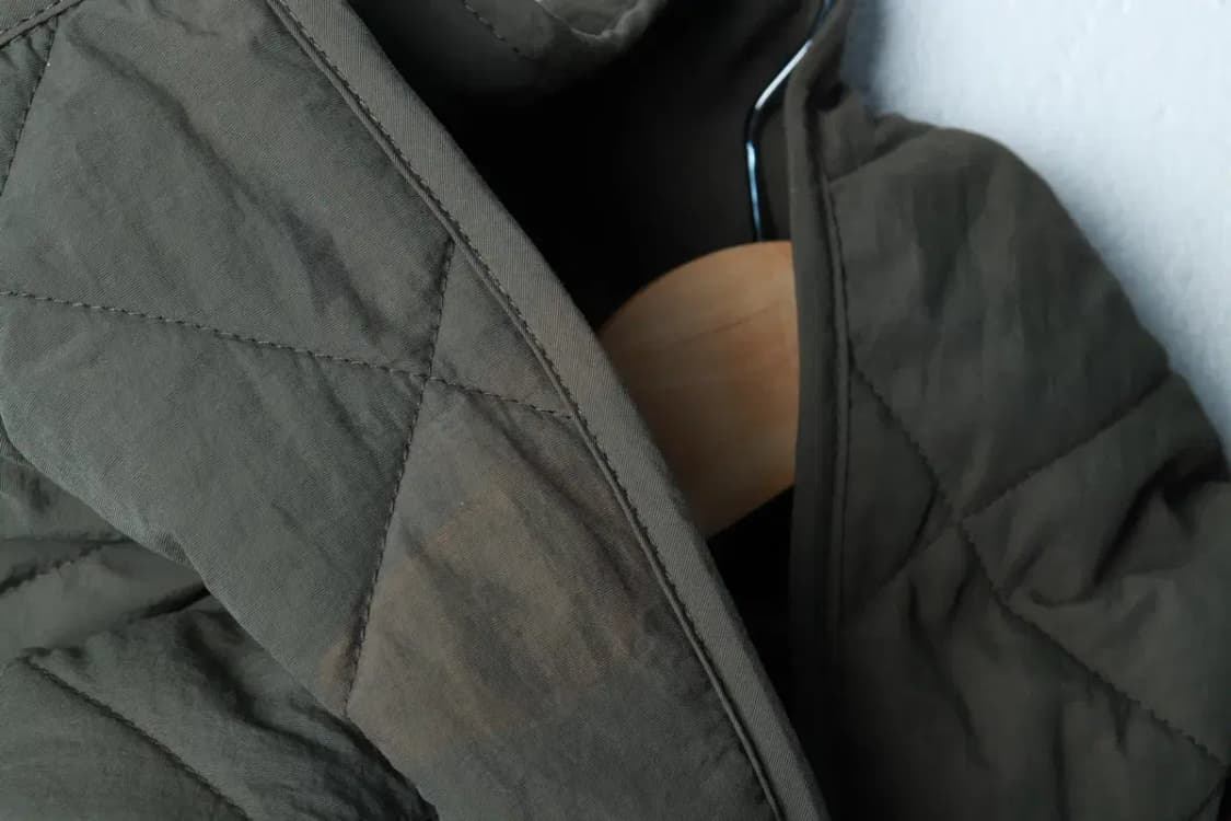 (L) 애드호크 패딩 점퍼자켓 부분오염 조끼 경량 퀄팅 카키-16CA8 상품이미지6