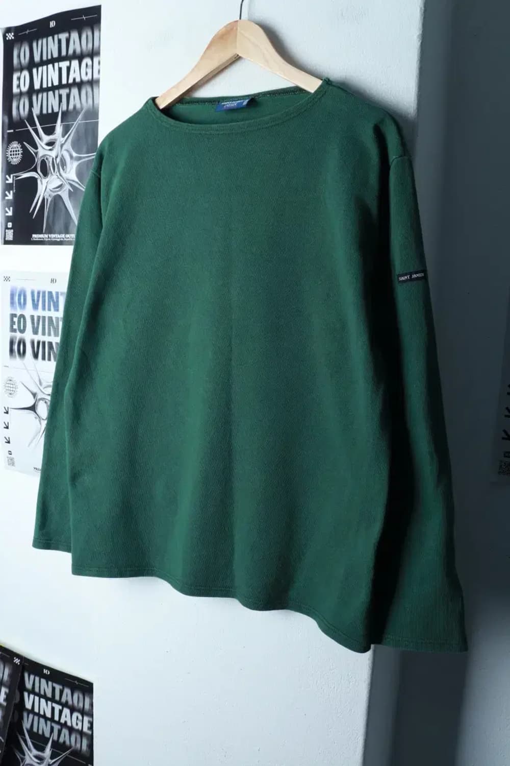 W(L) 세인트제임스 긴팔티셔츠 사용감 무지 그린-16CAC 상품이미지1