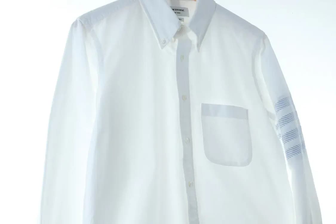 (L) 톰브라운 셔츠 남방 4선 옥스포드 화이트 흰색 2사이즈-16D2B 상품이미지10