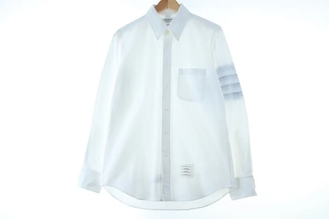 (L) 톰브라운 셔츠 남방 4선 옥스포드 화이트 흰색 2사이즈-16D2B 상품이미지3