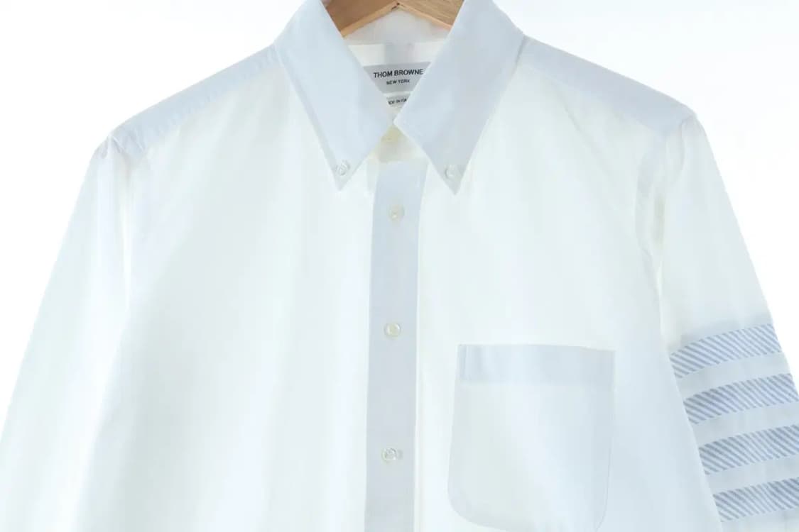 (L) 톰브라운 셔츠 남방 4선 옥스포드 화이트 흰색 2사이즈-16D2B 상품이미지4
