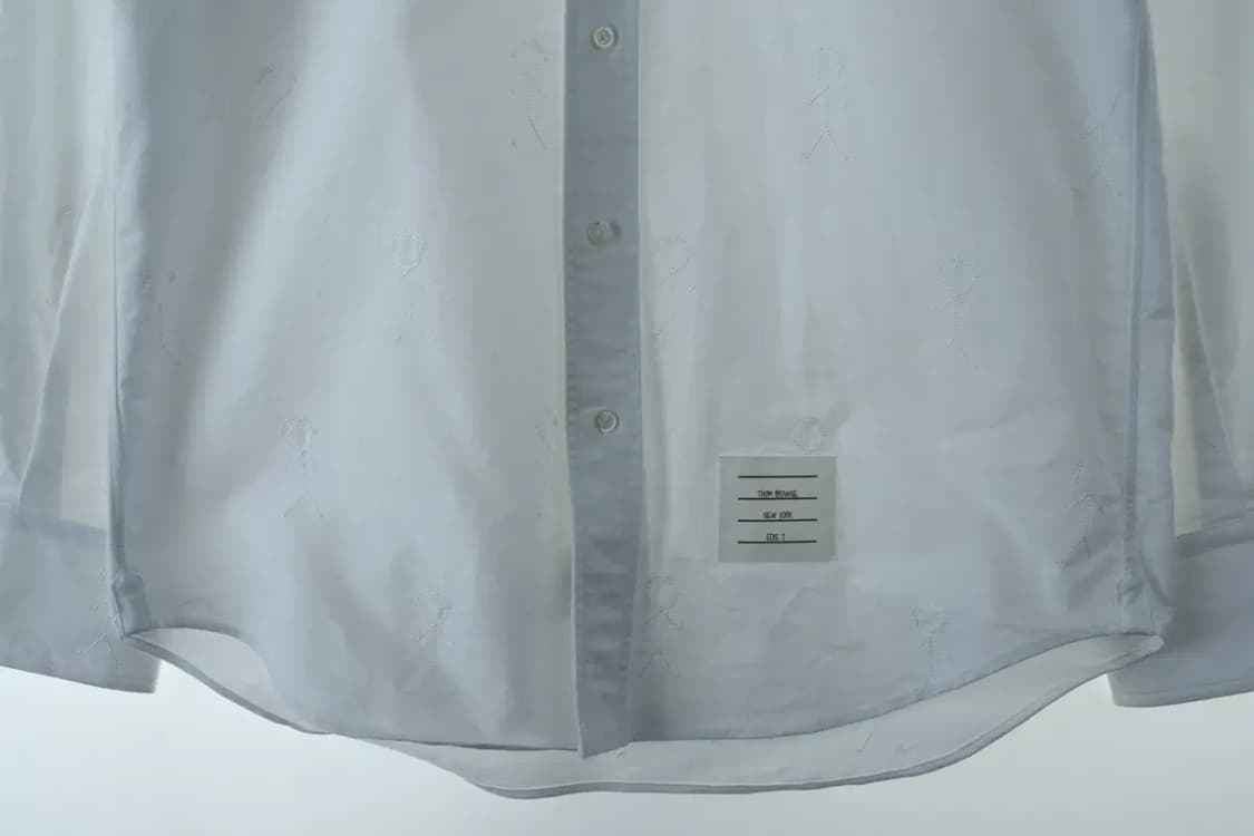 (L) 톰브라운 셔츠 남방 흰색 자수 포인트 옥스포드 2사이즈-16D2C 상품이미지10