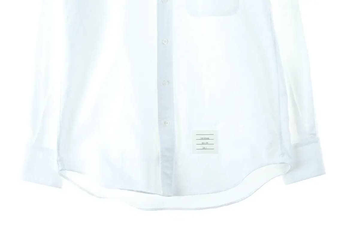 (L) 톰브라운 셔츠 남방 흰색 자수 포인트 옥스포드 2사이즈-16D2C 상품이미지5