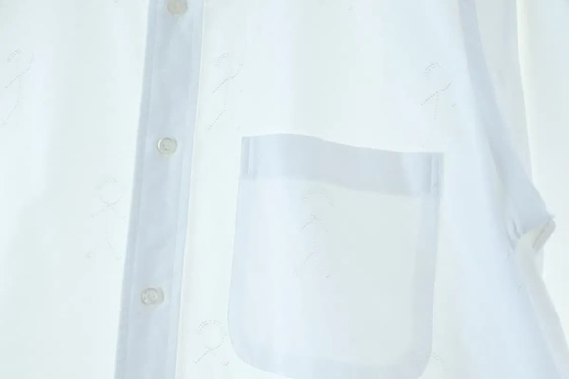 (L) 톰브라운 셔츠 남방 흰색 자수 포인트 옥스포드 2사이즈-16D2C 상품이미지7
