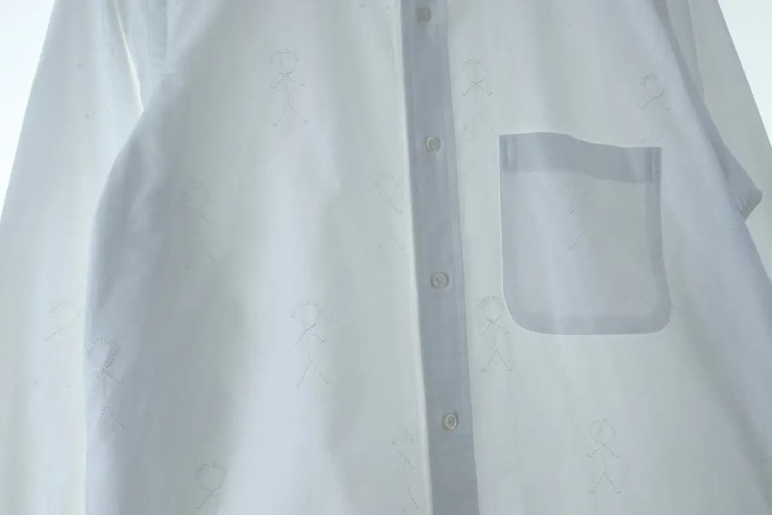 (L) 톰브라운 셔츠 남방 흰색 자수 포인트 옥스포드 2사이즈-16D2C 상품이미지8