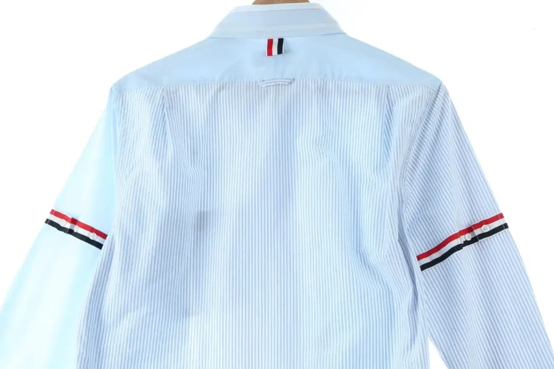 (L) 톰브라운 셔츠 남방 스트라이프 암밴드 블루-16D2D 상품이미지10