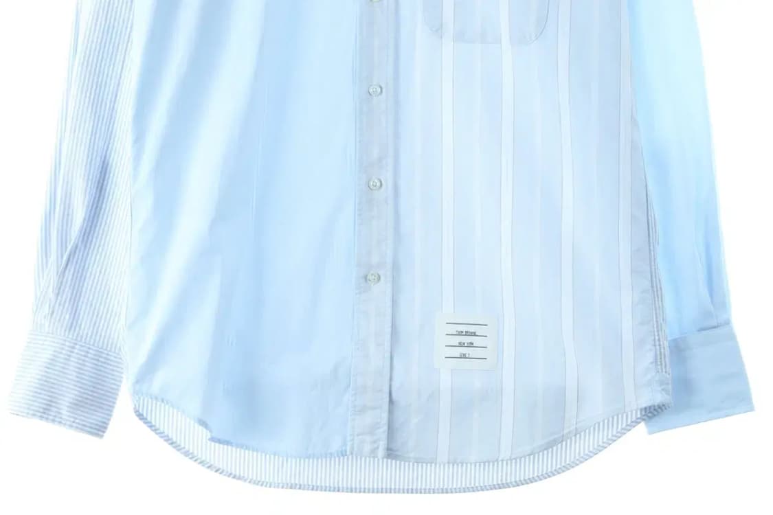 (L) 톰브라운 셔츠 남방 스트라이프 암밴드 블루-16D2D 상품이미지5
