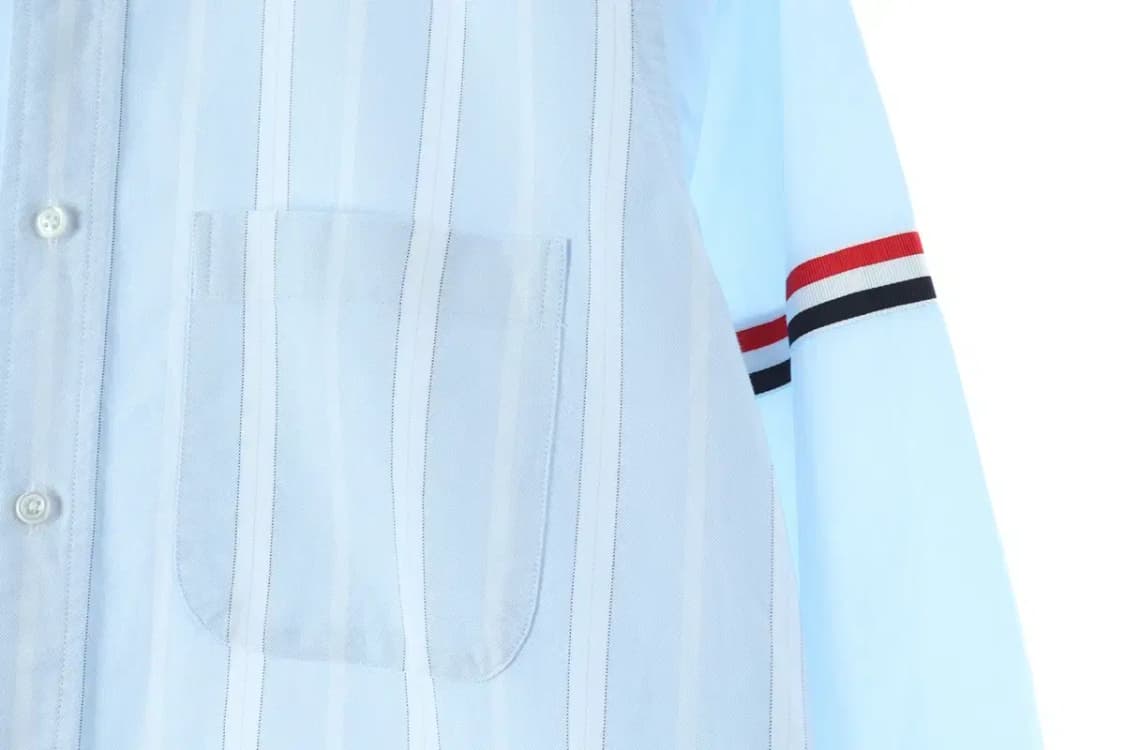 (L) 톰브라운 셔츠 남방 스트라이프 암밴드 블루-16D2D 상품이미지6