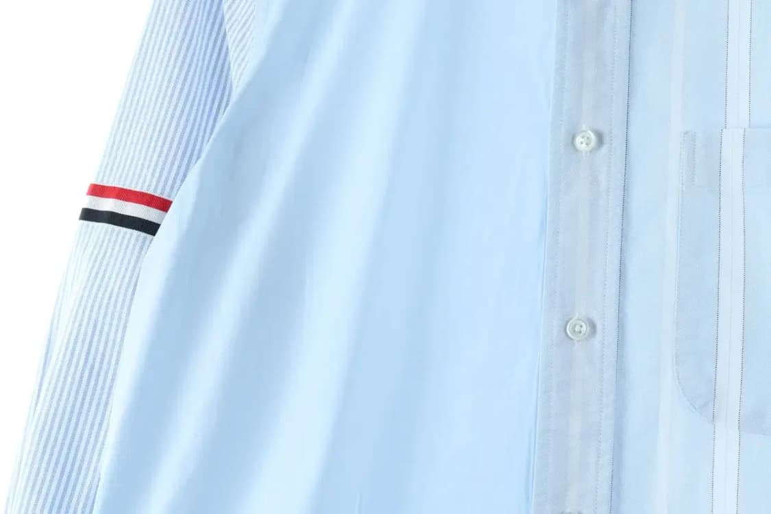 (L) 톰브라운 셔츠 남방 스트라이프 암밴드 블루-16D2D 상품이미지7