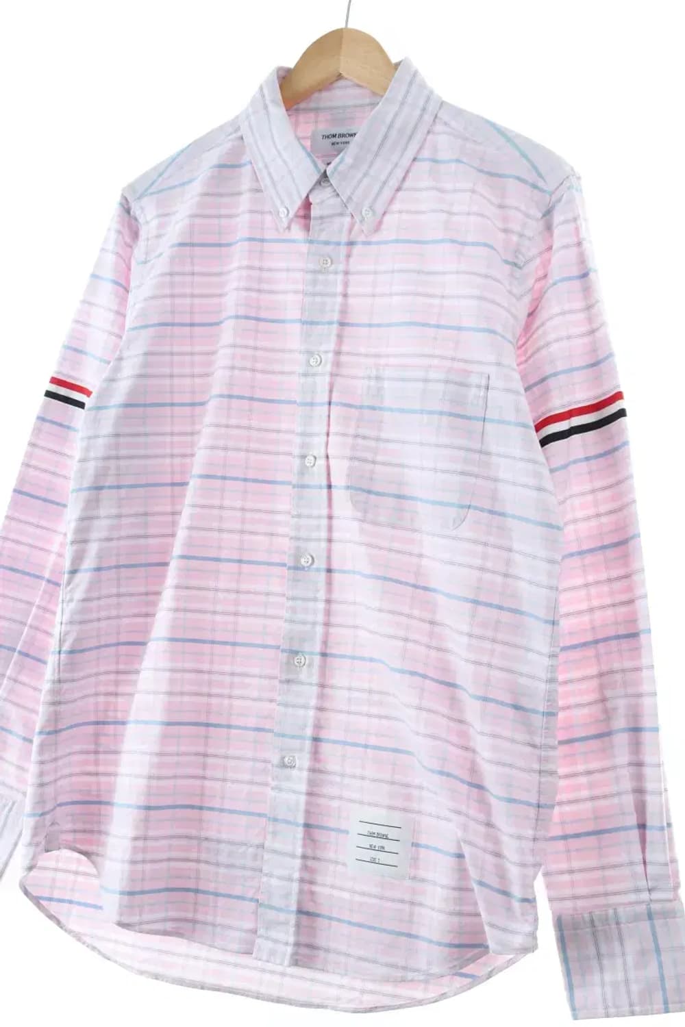 (L) 톰브라운 셔츠 남방 스트라이프 암밴드 연핑-16D2E 상품이미지1