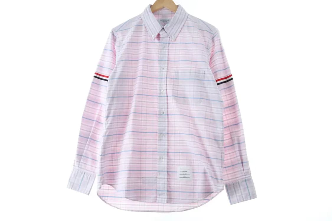 (L) 톰브라운 셔츠 남방 스트라이프 암밴드 연핑-16D2E 상품이미지3